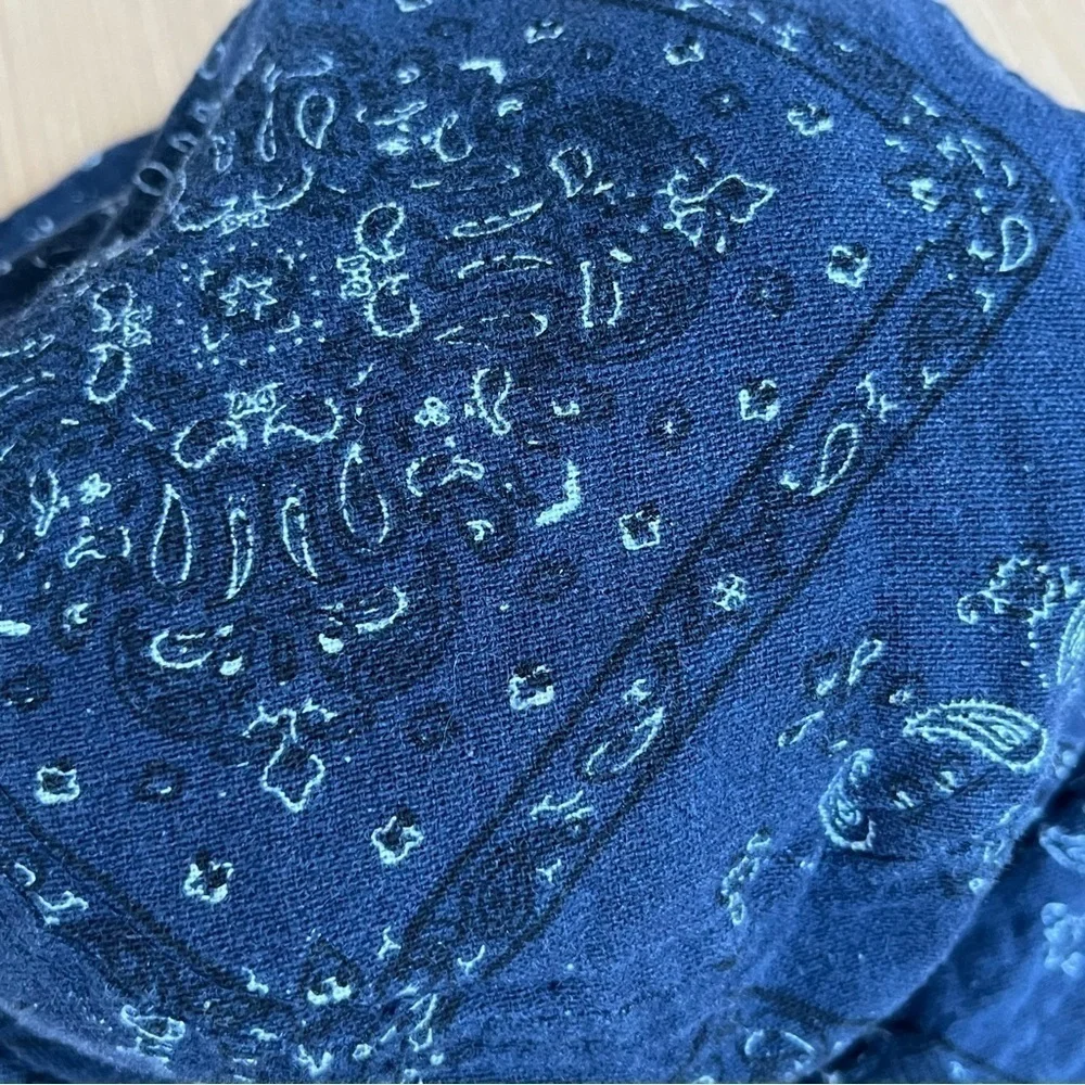Kid's Chambray Paisley Print Bucket Hat
